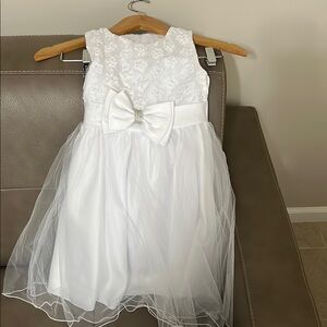 White Embellished Tiered Sleeveless Sundress